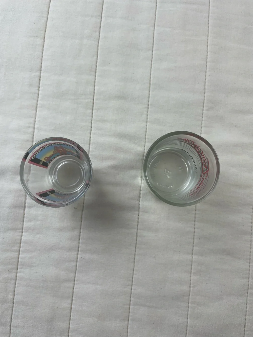 San Francisco California Souvenir Shot Glasses - Clear Glass (Set of 2)